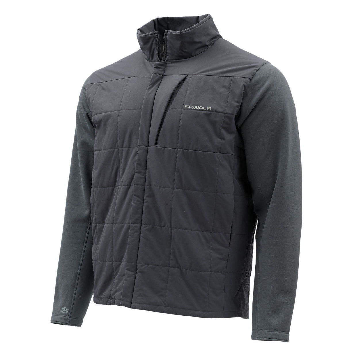 Quartering, hero shot of the Hybrid Jacket.