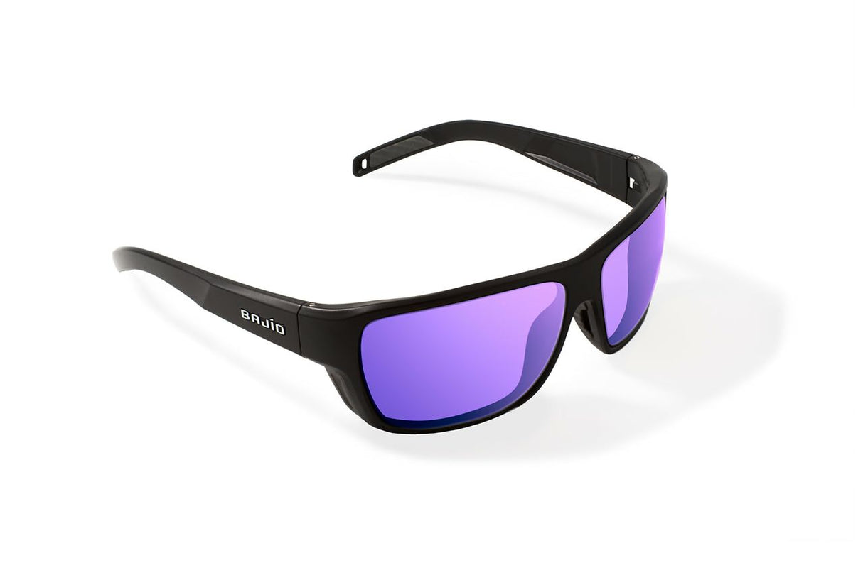 Bajio Rigolets - Polycarbonate - Black Matte Violet Mirror