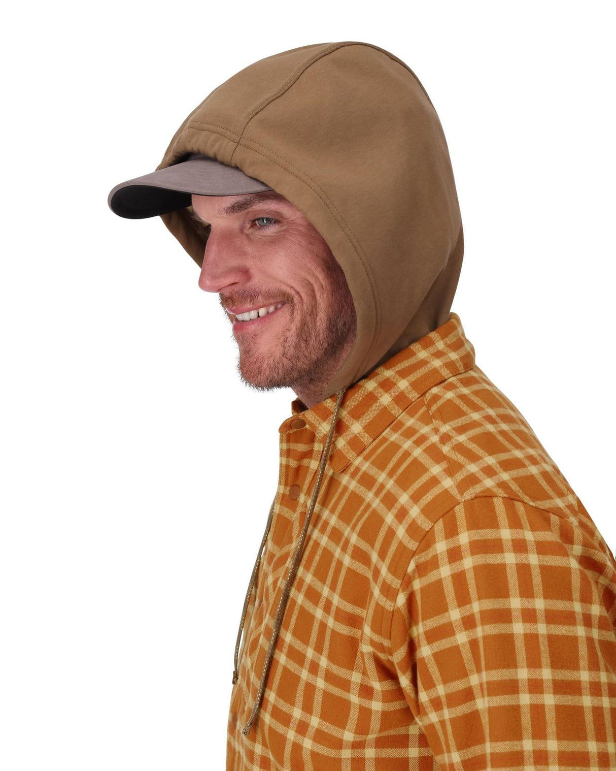 Simms Coldweather Hooded Shacket - Wakemup Plaid: Stonefly