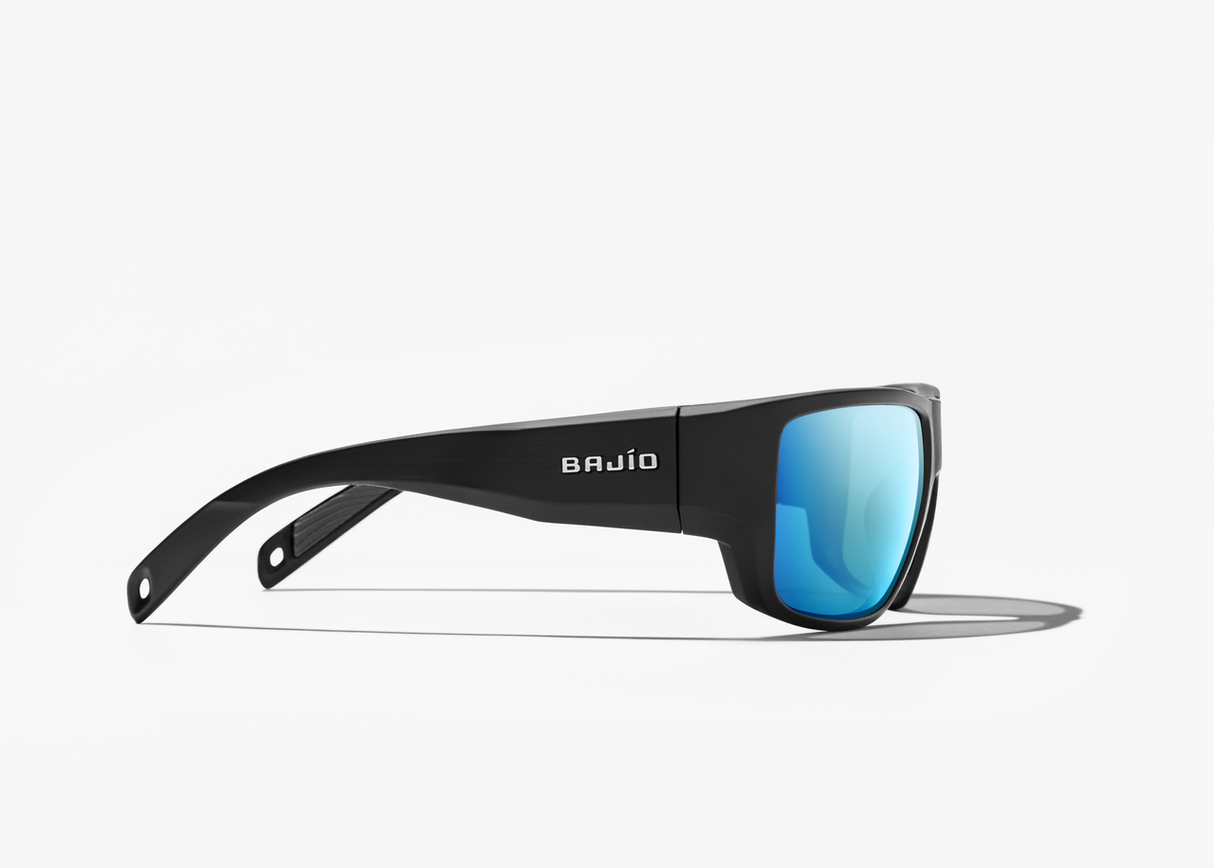Bajio Piedra - Glass - Black Matte Blue Mirror