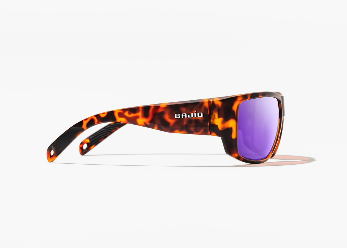 Bajio Piedra - Polycarbonate - Dark Tort Matte Violet Mirror
