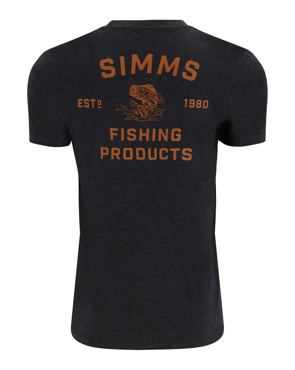Simms Stacked Bass T-Shirt - Charcoal Heather