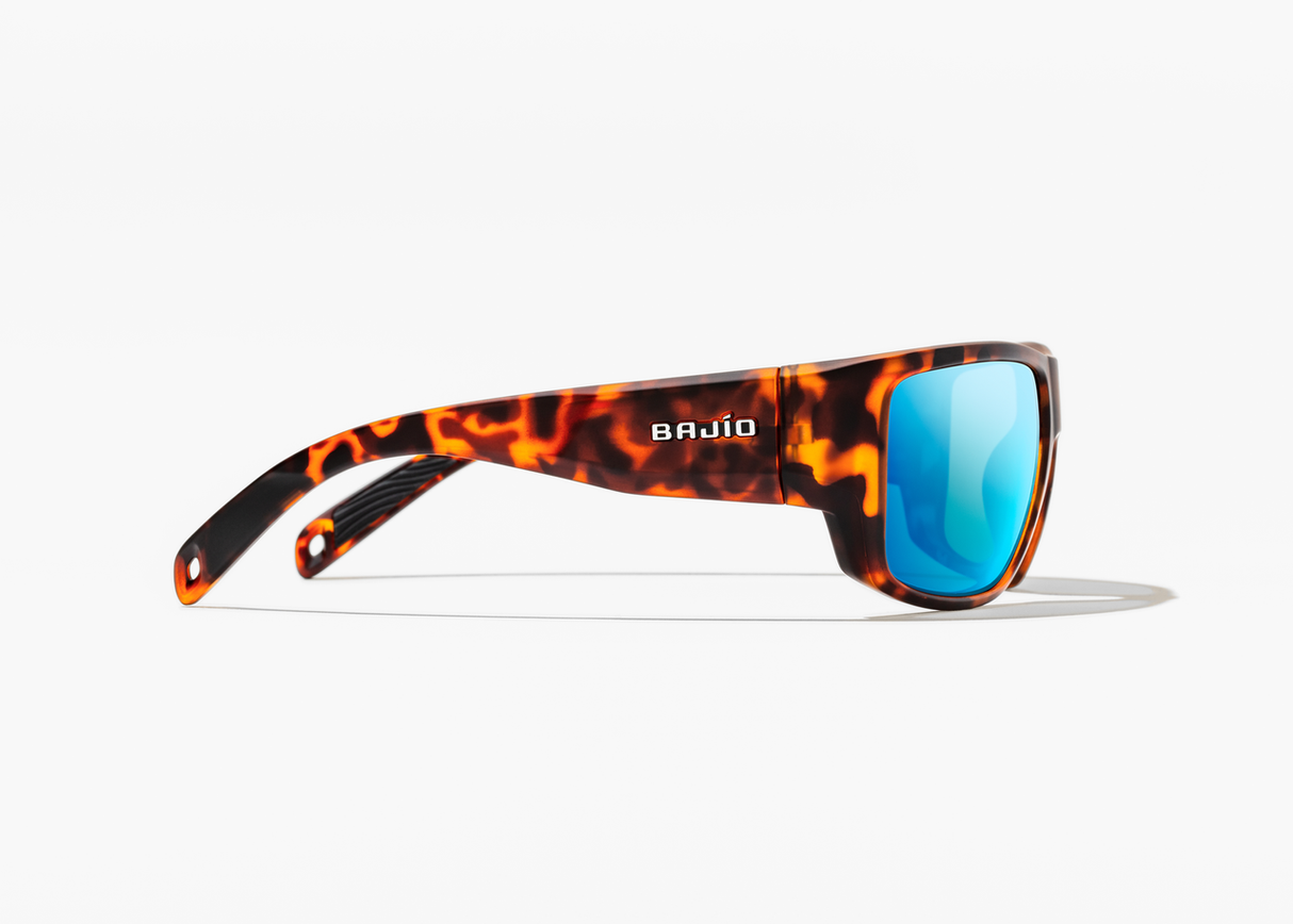 Bajio Piedra - Polycarbonate - Dark Tort Matte Blue Mirror