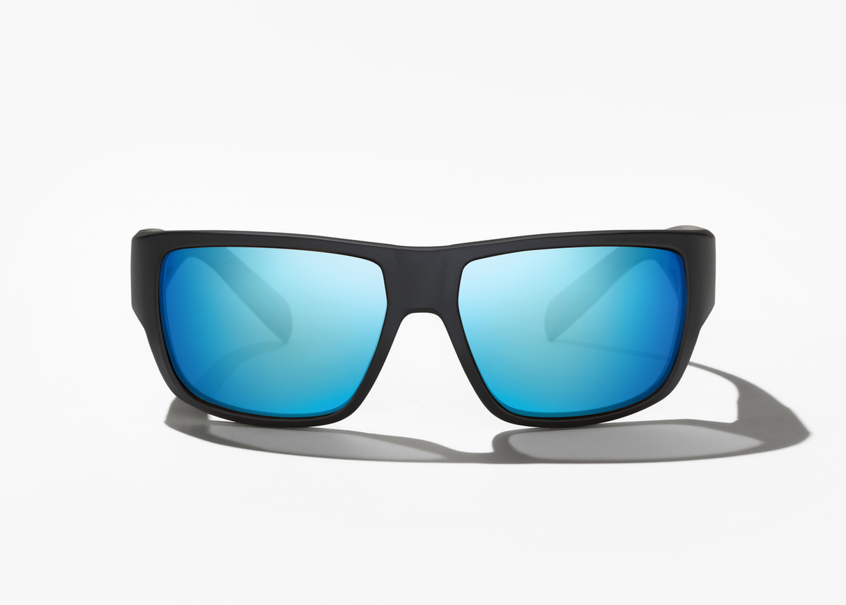 Bajio Piedra - Glass - Black Matte Blue Mirror