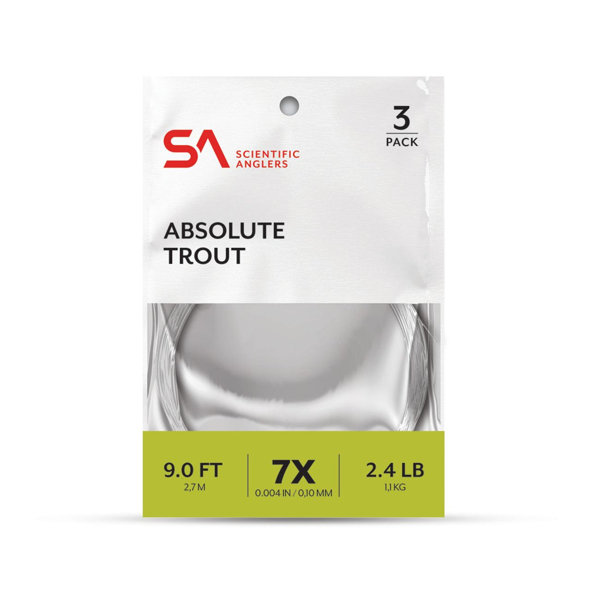 Scientific Anglers Absolute Trout Leader 9' 3-PK - Clear