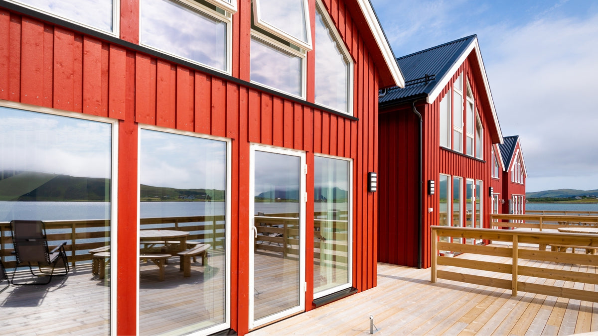 Rorbu med utsikt över Nappstraumen i Lofoten