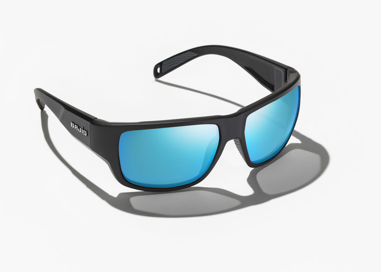 Bajio Piedra - Glass - Black Matte Blue Mirror