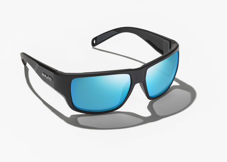 Bajio Piedra - Glass - Black Matte Blue Mirror
