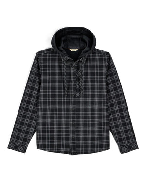 Simms Coldweather Hooded Shacket - Wakemup Plaid: Black