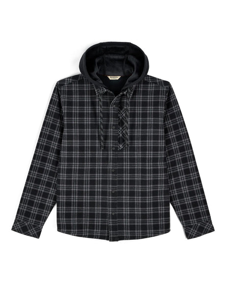 Simms Coldweather Hooded Shacket - Wakemup Plaid: Black