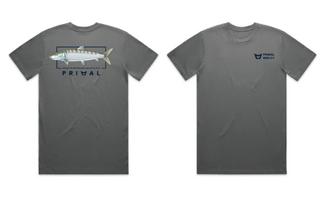 Primal Artist Tee Bonefish - Steel Grey
