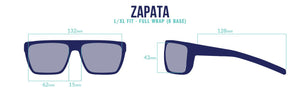 Bajio Zapata - Polycarbonate - Brown Grass Matte Blue Mirror