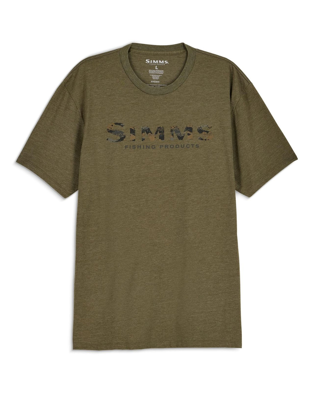 Simms Shroud Fill Logo T-Shirt - Military Heather