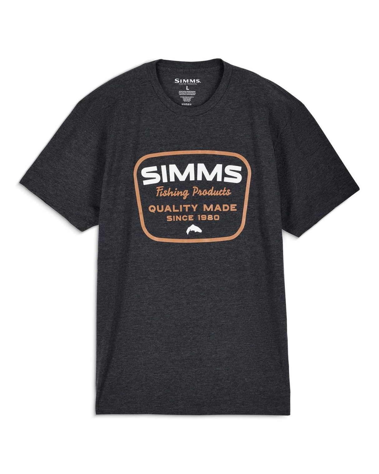 Simms Stamp Lock T-shirt - Charcoal Heather