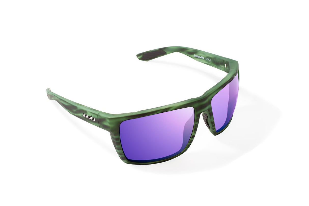 Bajio Stiltsville - Polycarbonate - Green Stripe Matte Violet Mirror
