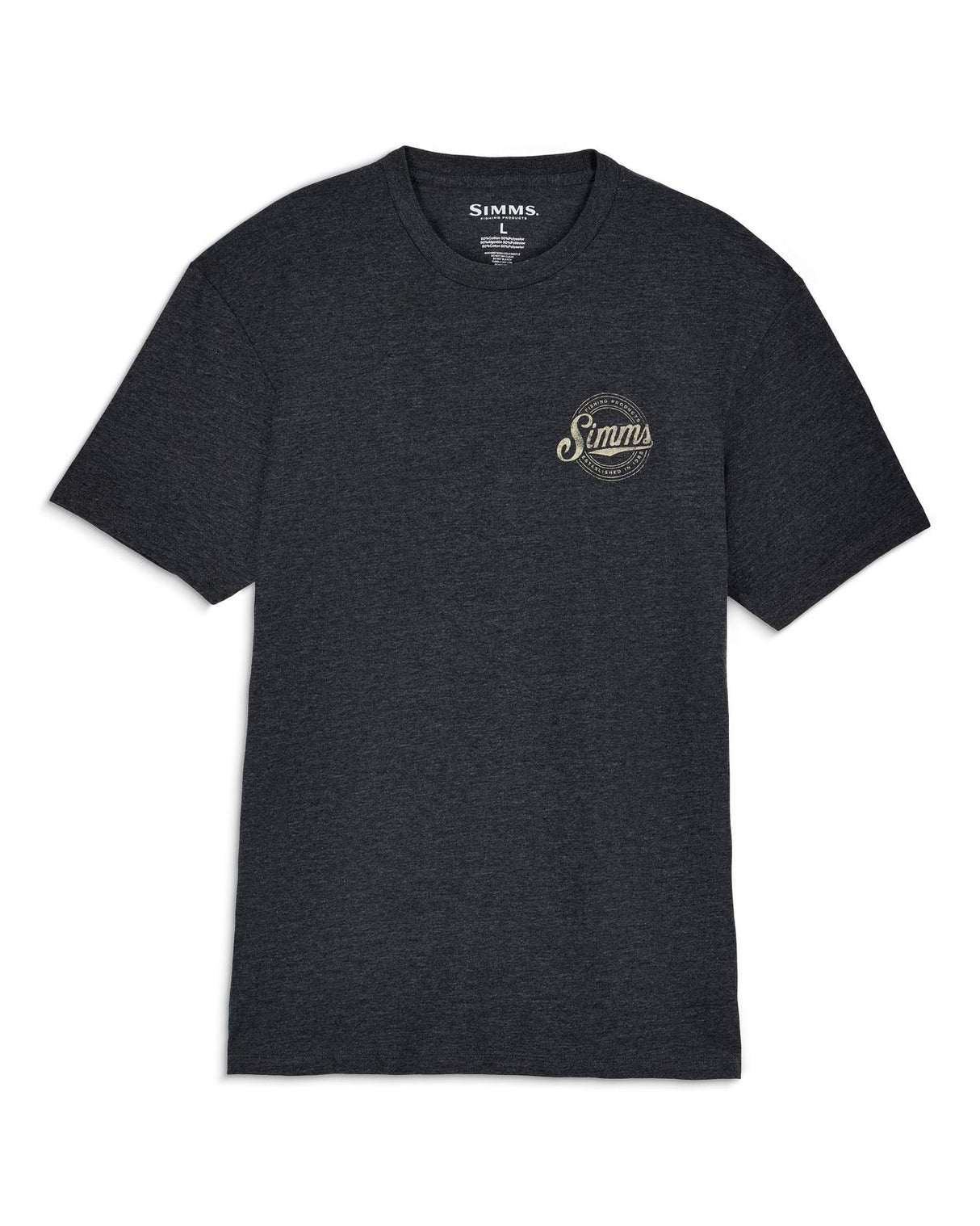 Simms Circle Lockup T-Shirt - Charcoal Heather
