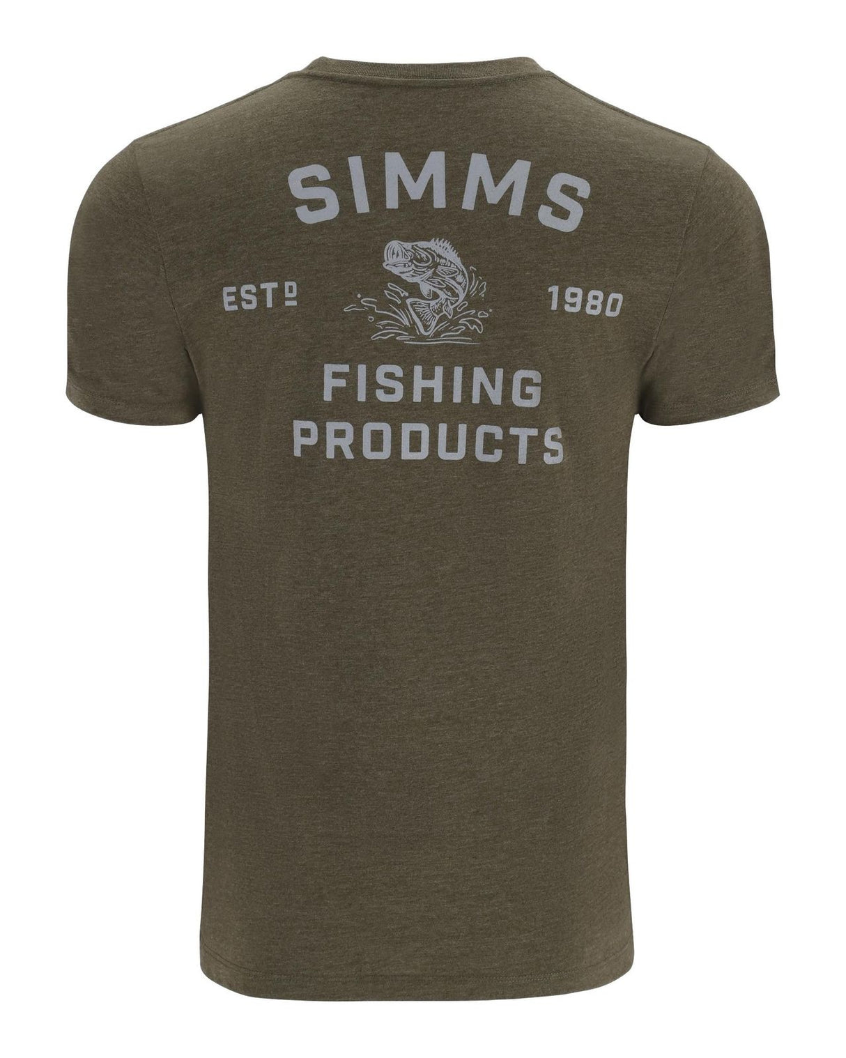 Simms Stacked Bass T-Shirt - Military Heather