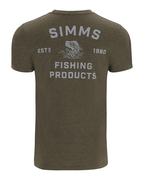 Simms Stacked Bass T-Shirt - Military Heather