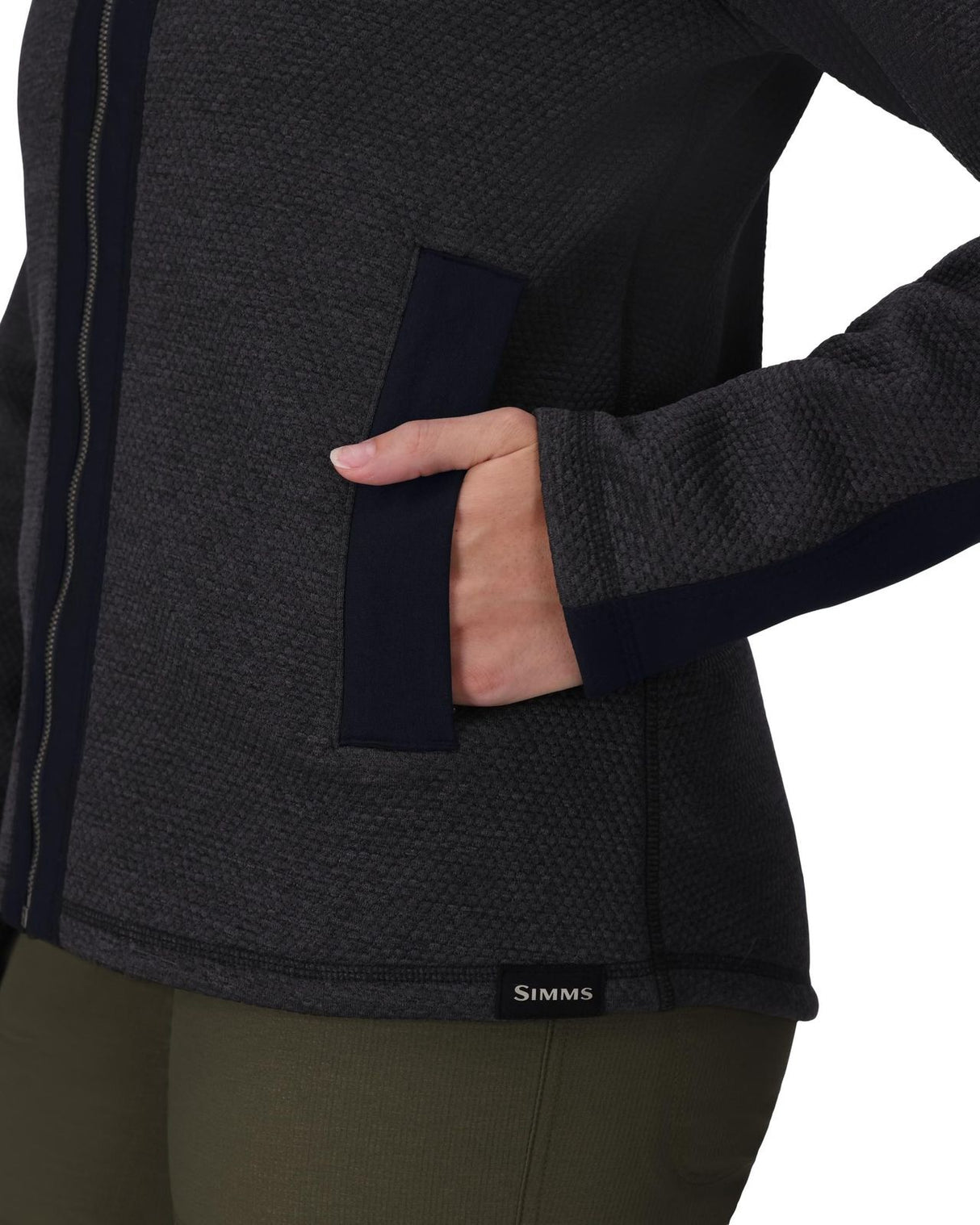 Simms Women's Harbor Fleece - Black Heather
