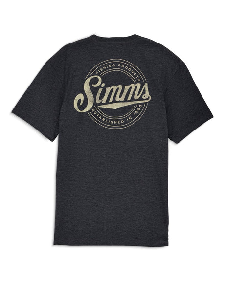 Simms Circle Lockup T-Shirt - Charcoal Heather