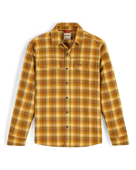 Simms Gallatin Flannel Shirt - Kennebec Plaid: Sandbar