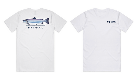 Primal Artist Tee Salmon - White