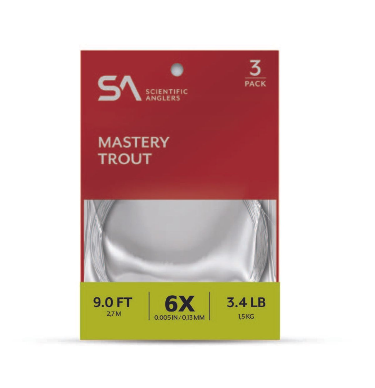 Scientific Anglers Mastery Trout Leader 9' 3-pk - Clear