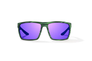 Bajio Stiltsville - Polycarbonate - Green Stripe Matte Violet Mirror