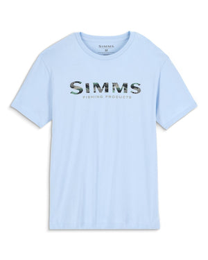 Simms Shroud Fill Logo T-Shirt - Sky Blue