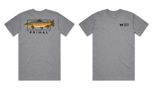 Primal Artist Tee Brown Trout - Grey Marle