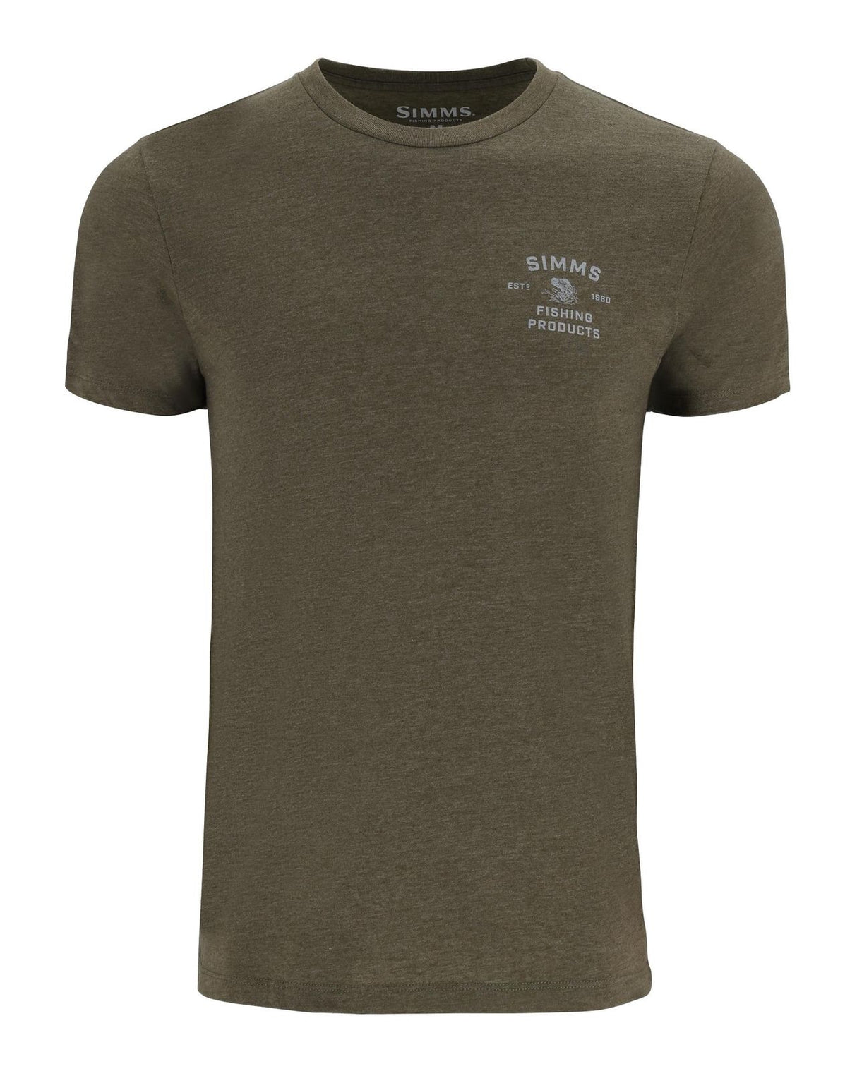 Simms Stacked Bass T-Shirt - Military Heather