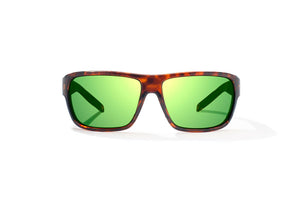 Bajio Rigolets - Polycarbonate - Brown Tort Gloss Green Mirror