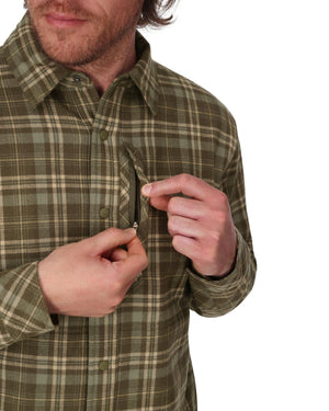 Simms Coldweather Shacket - Schooner Plaid: Loden