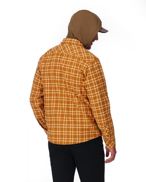 Simms Coldweather Hooded Shacket - Wakemup Plaid: Stonefly
