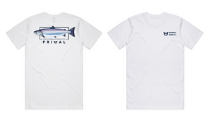 Primal Artist Tee Salmon - White
