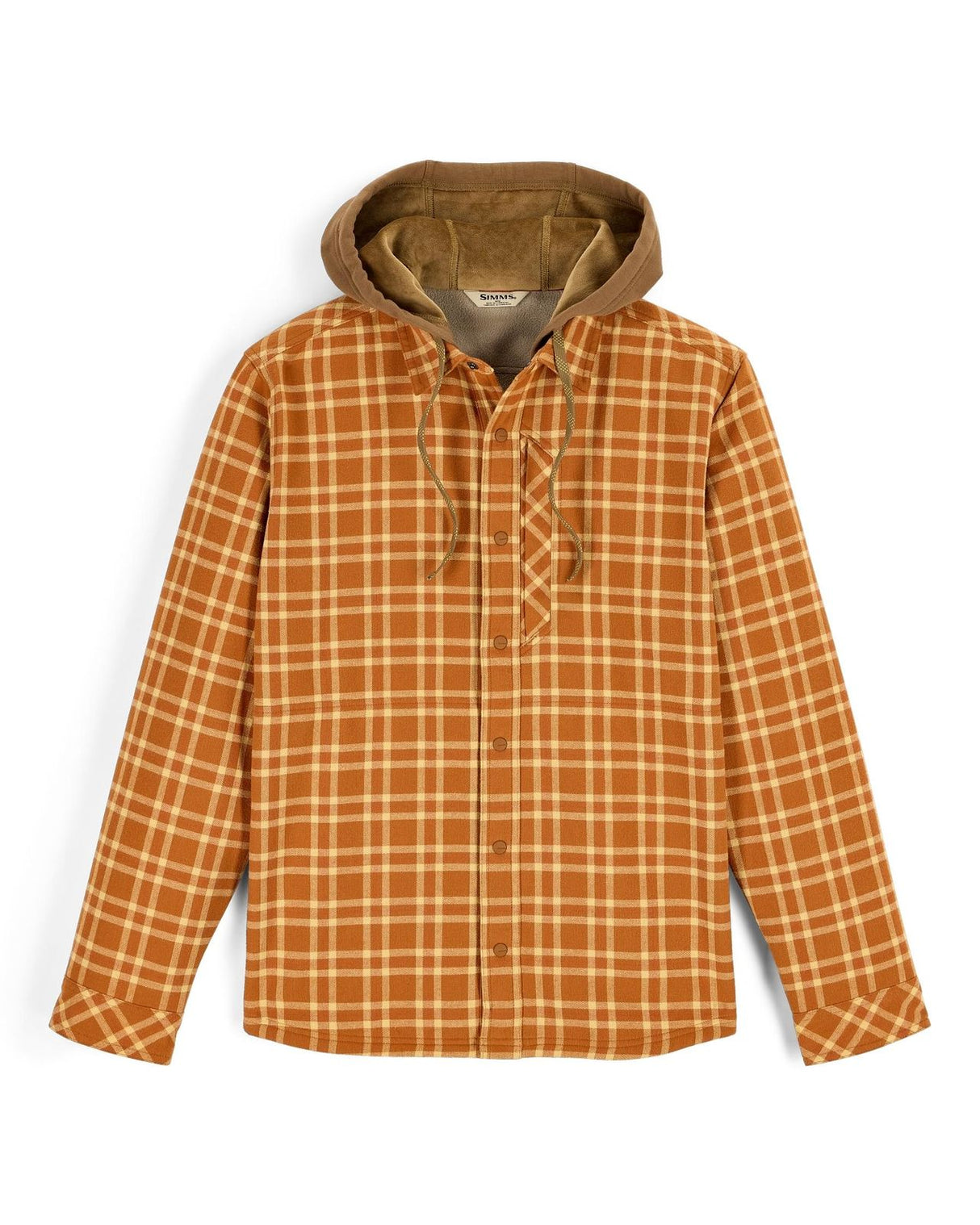 Simms Coldweather Hooded Shacket - Wakemup Plaid: Stonefly