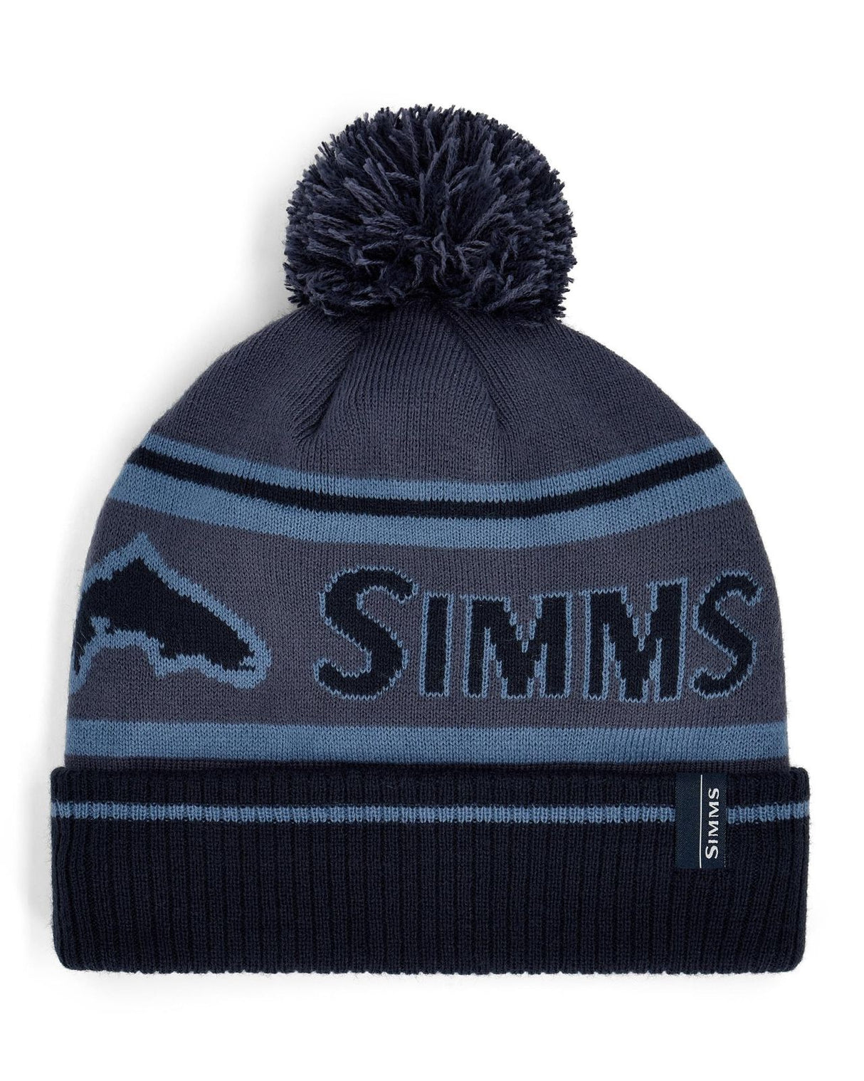 Simms Tip-Up Pom Beanie - Huckleberry
