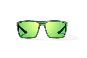 Bajio Stiltsville - Polycarbonate - Green Stripe Matte Green Mirror
